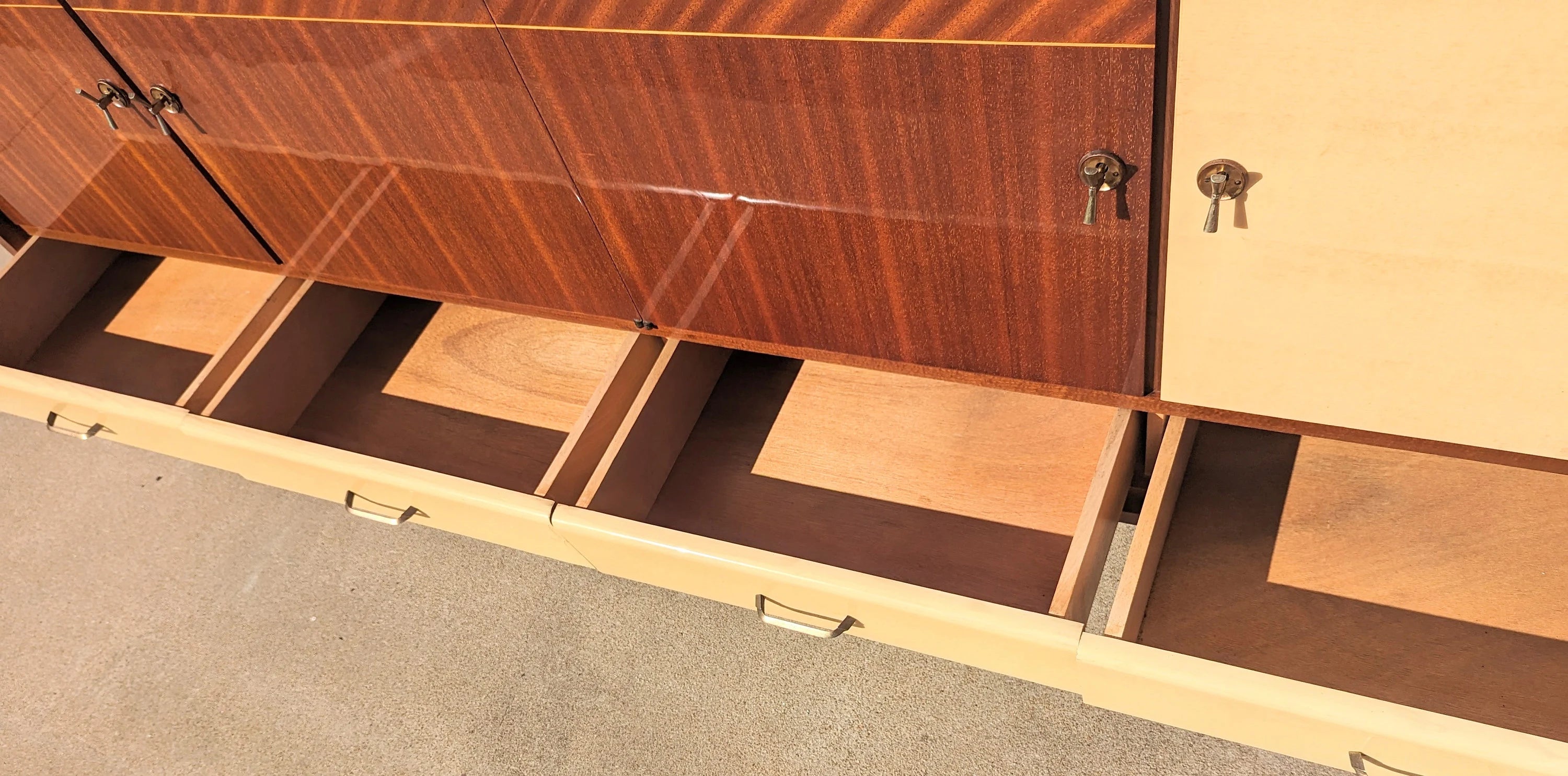 Mid Century French Modern Lacquered Credenza