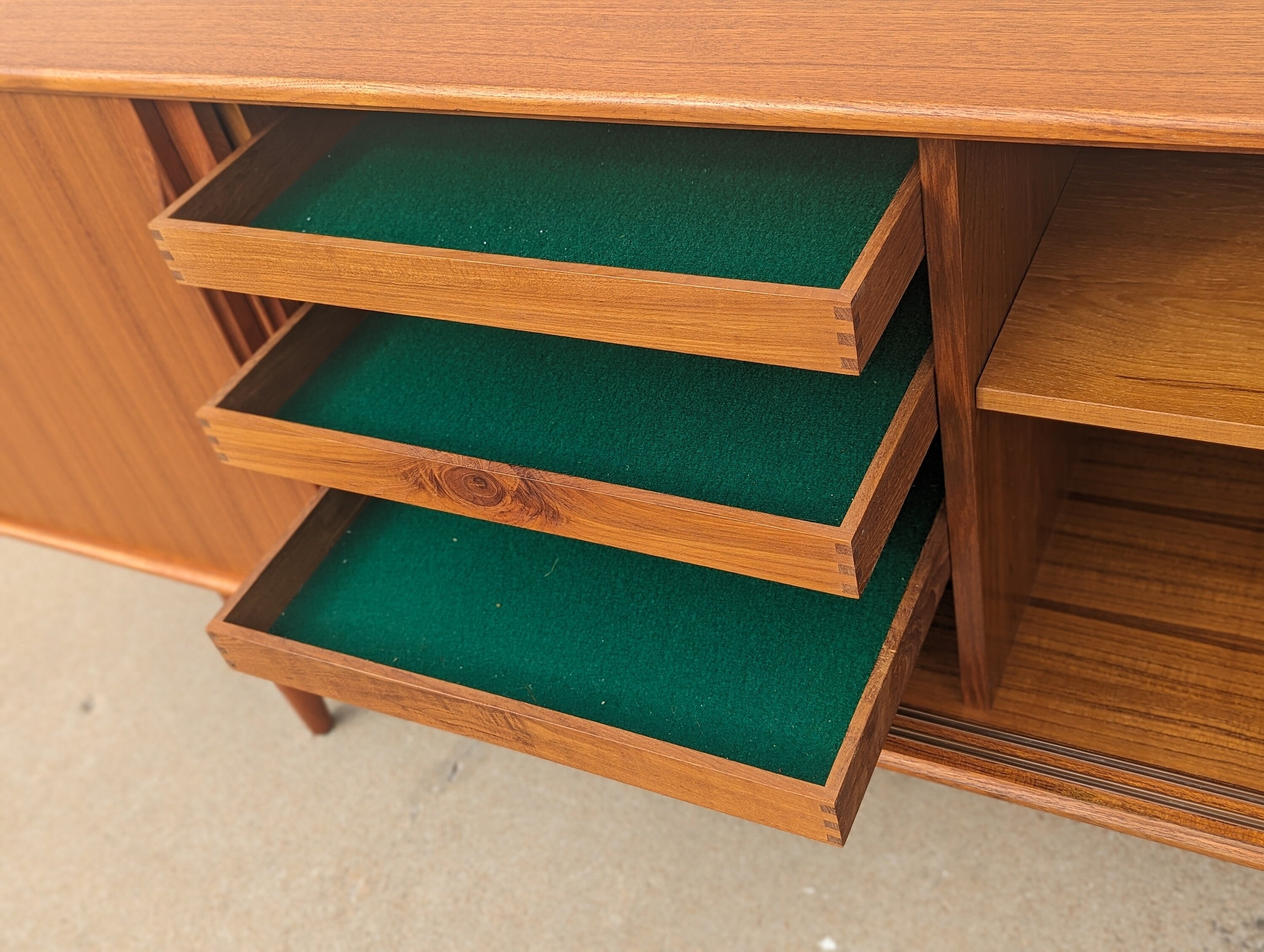 Mid Century Danish Modern Teak Credenza