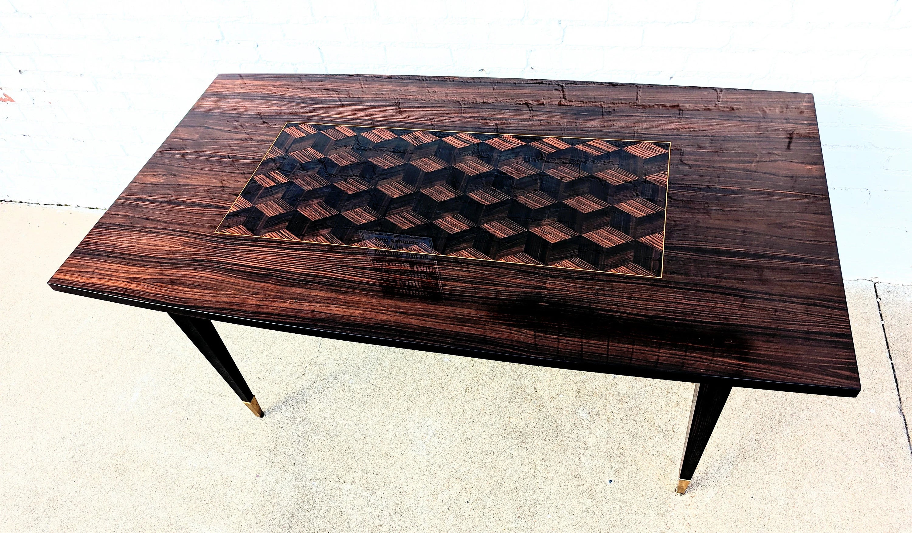Mid Century French Modern Lacquered Dining Table