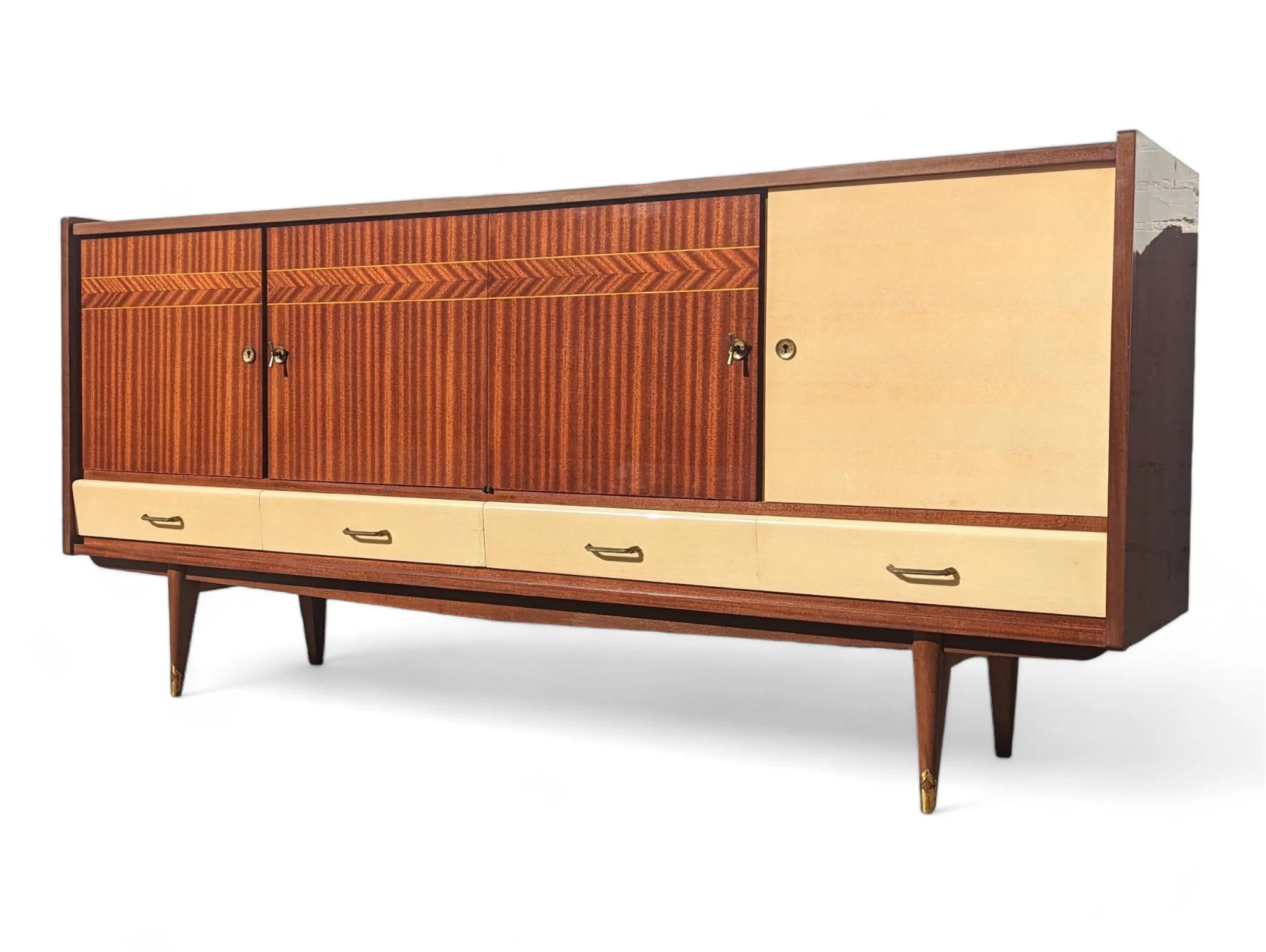 Mid Century French Modern Lacquered Credenza