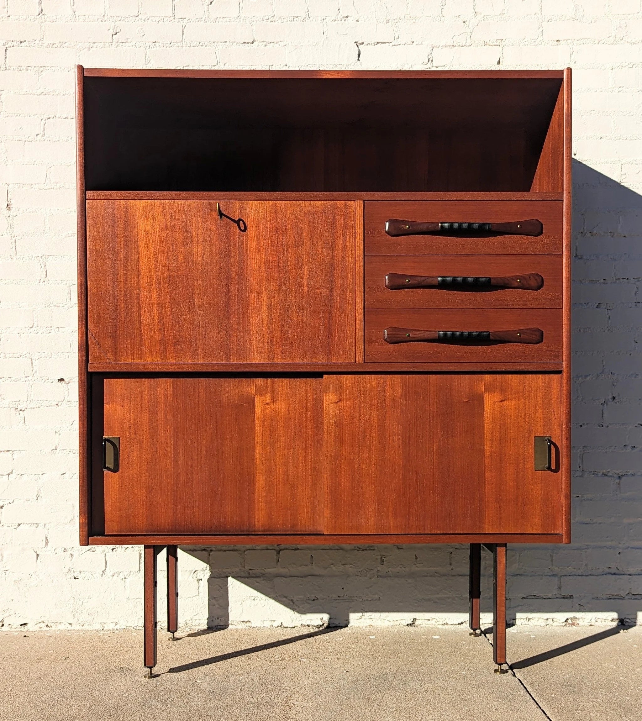 Mid Century Italian Modern Teak Dresser