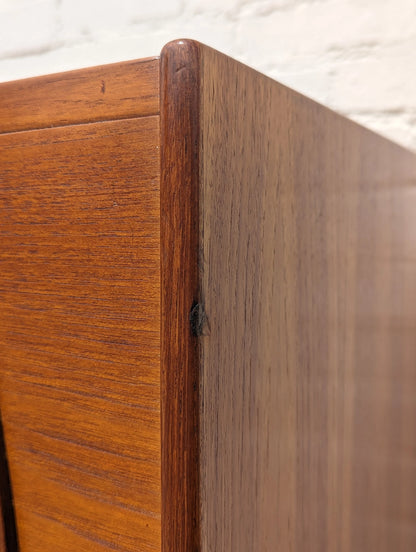 Mid Century Danish Modern Tambour Door Credenza