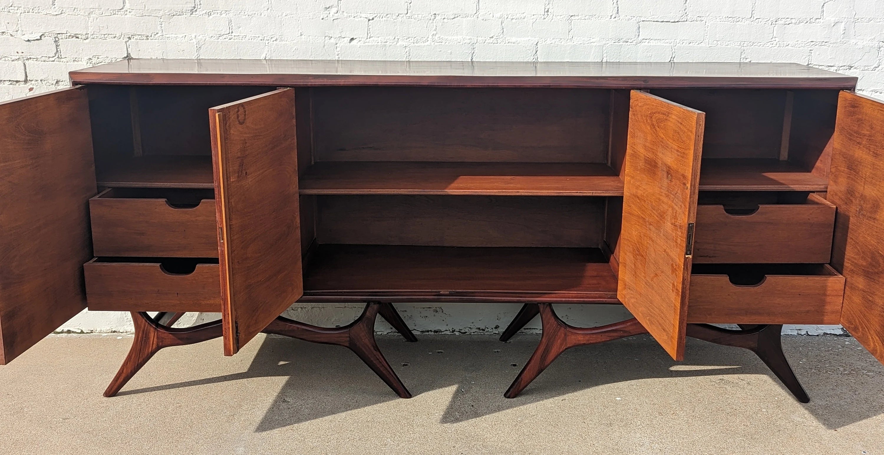 Mid Century Italian Modern Rosewood Cabinet