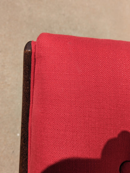 Mid Century Modern Red Gondola Sofa by Carter Manufacturing