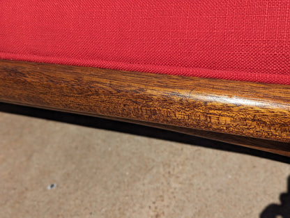 Mid Century Modern Red Gondola Sofa by Carter Manufacturing