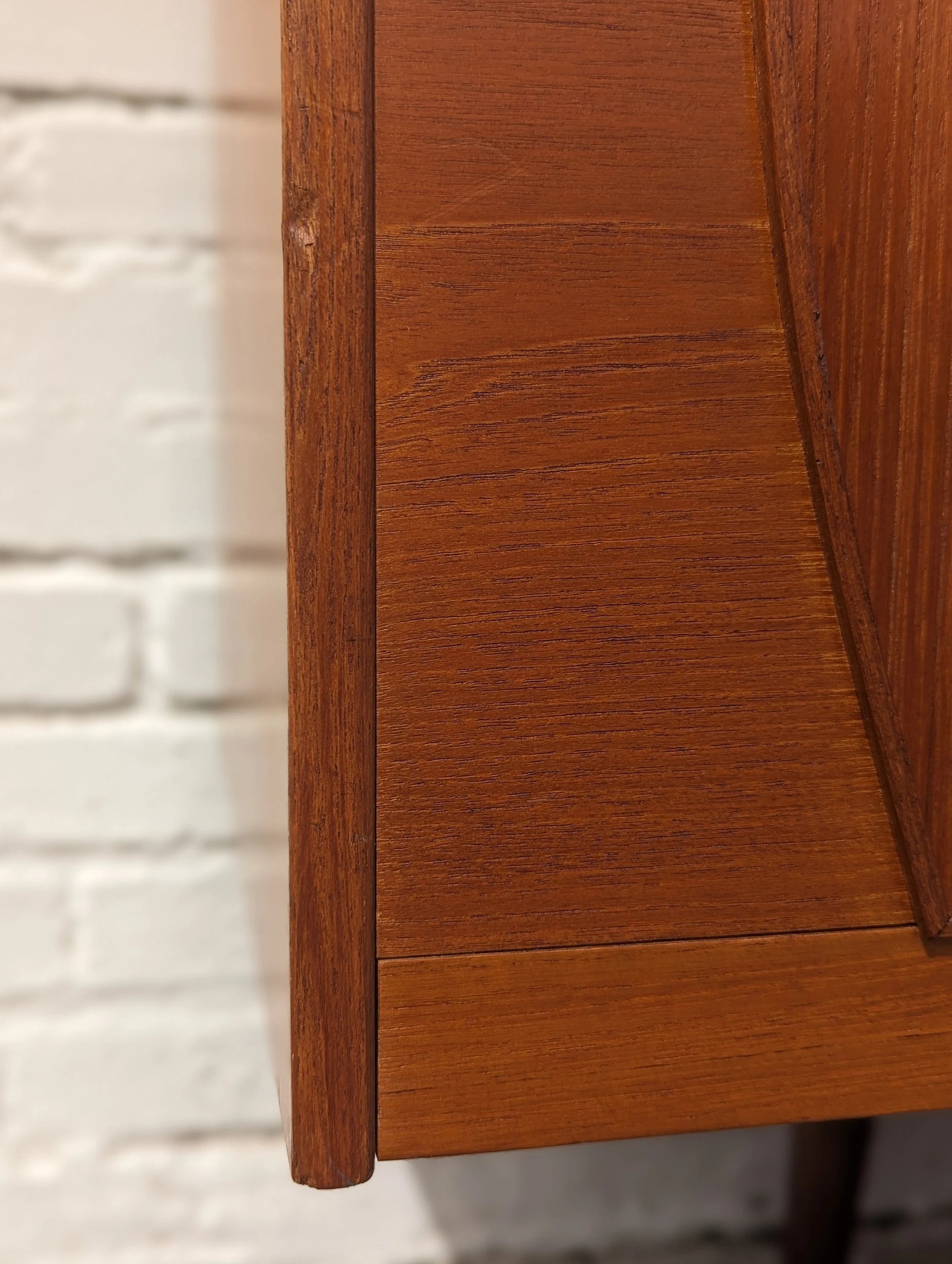Mid Century Danish Modern Tambour Door Credenza