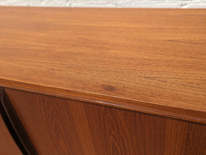 Mid Century Danish Modern Tambour Door Credenza
