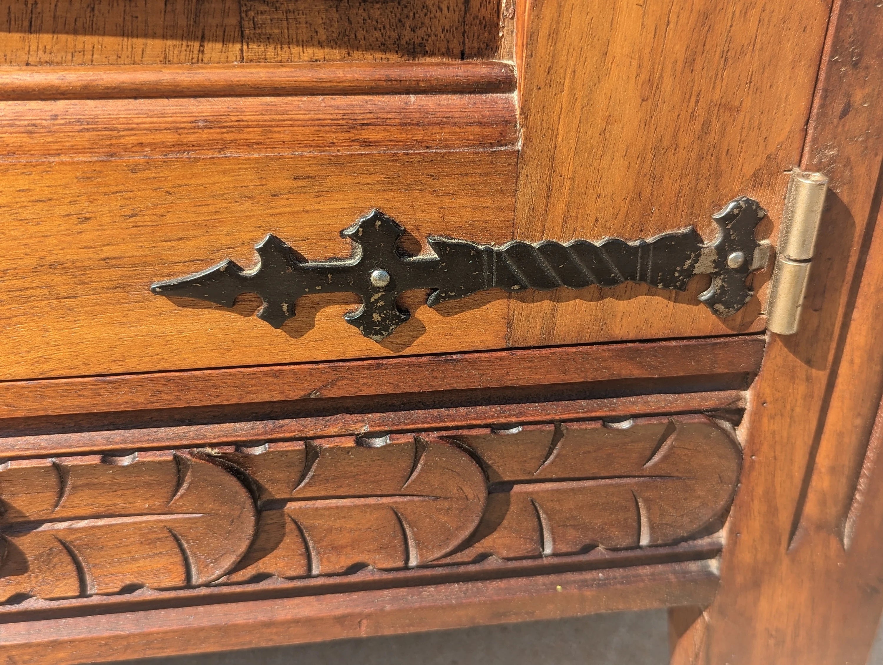 French Carved Oak Preserves Cabinet