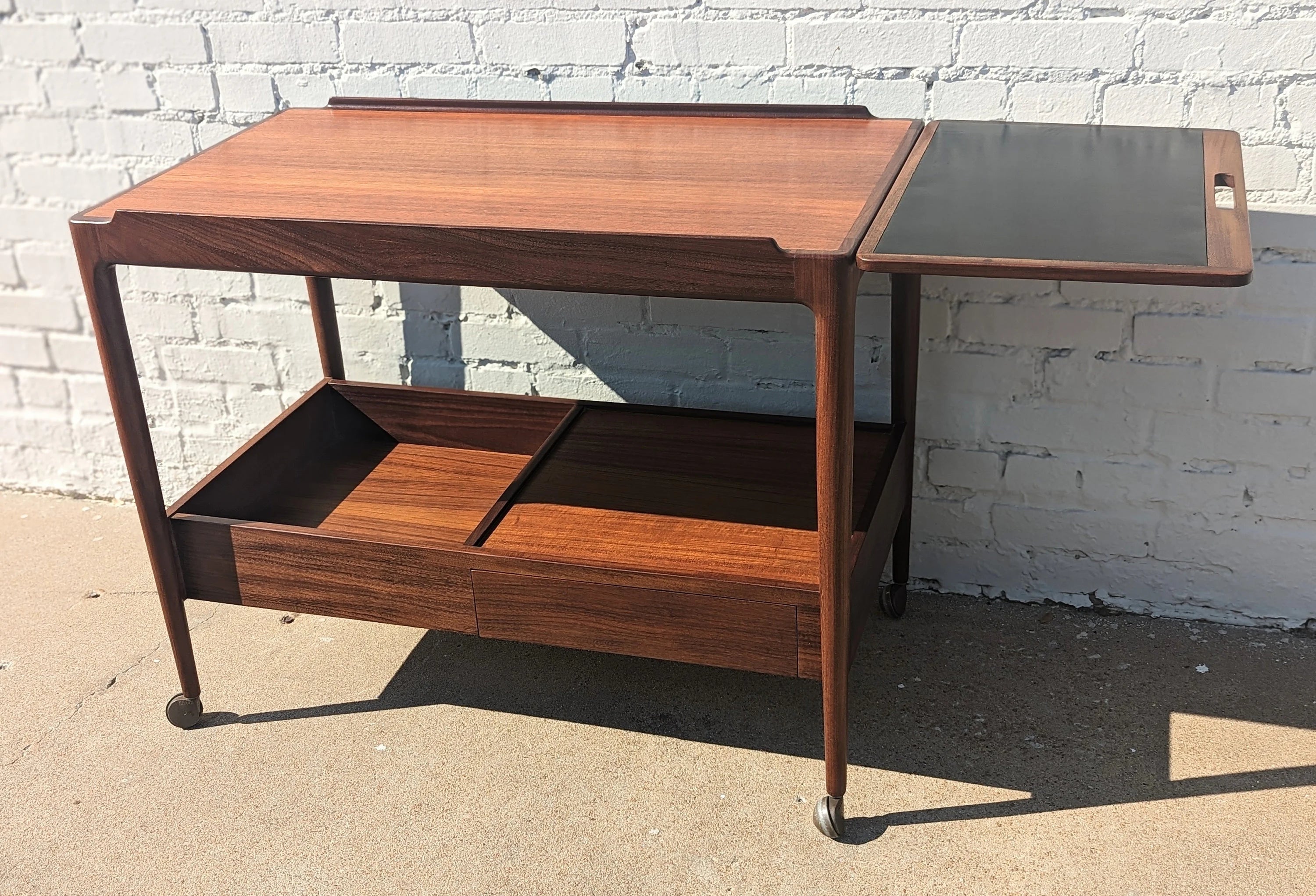 Mid Century Modern G Plan Kofod Larsen Rolling Barcart