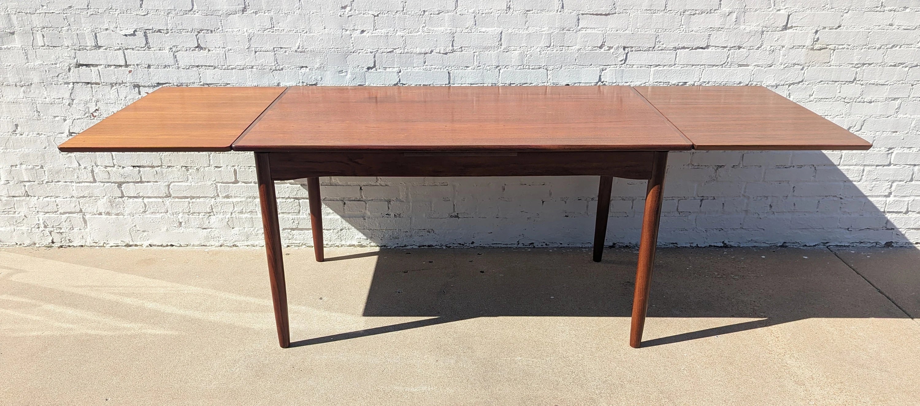 Mid Century Danish Modern Teak Extension Dining Table