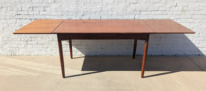Mid Century Danish Modern Teak Extension Dining Table