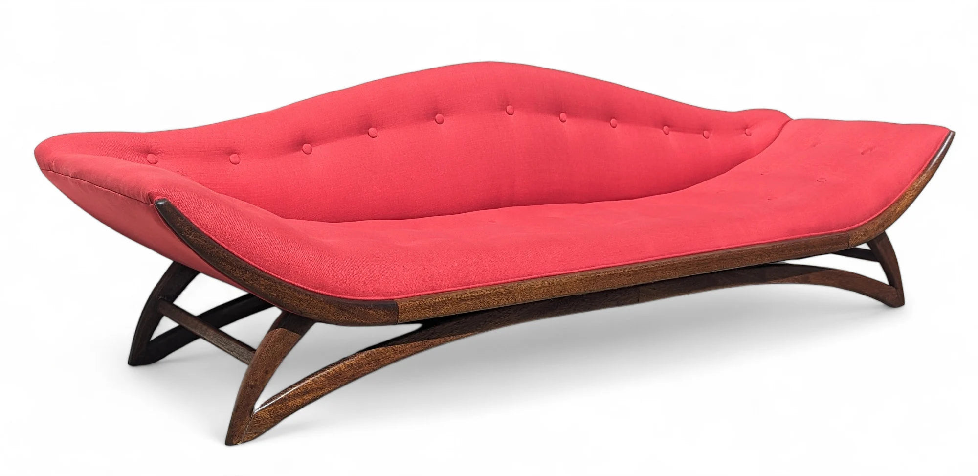 Mid Century Modern Red Gondola Sofa by Carter Manufacturing
