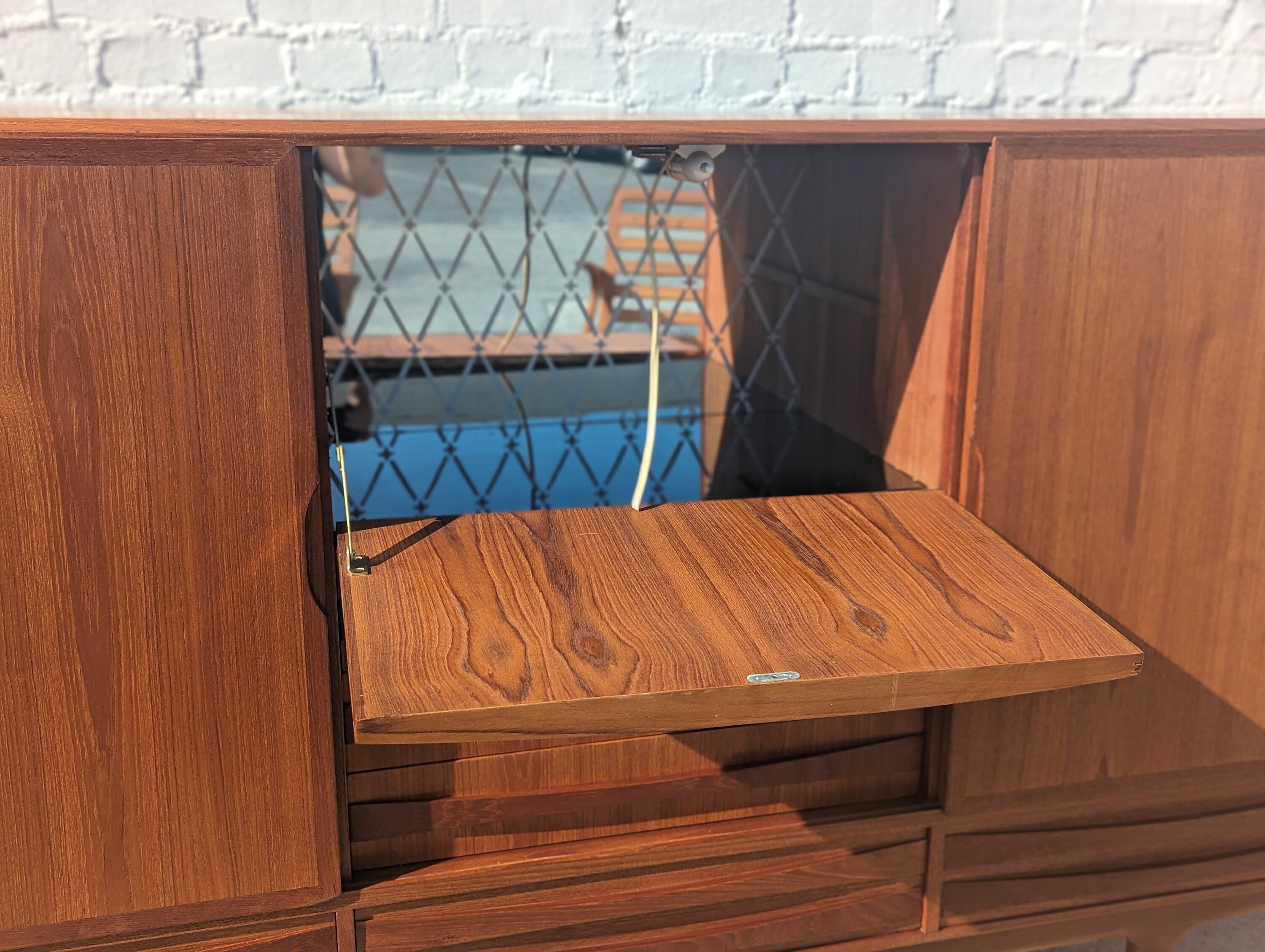 Mid Century Danish Modern Teak Cocktail Cabinet