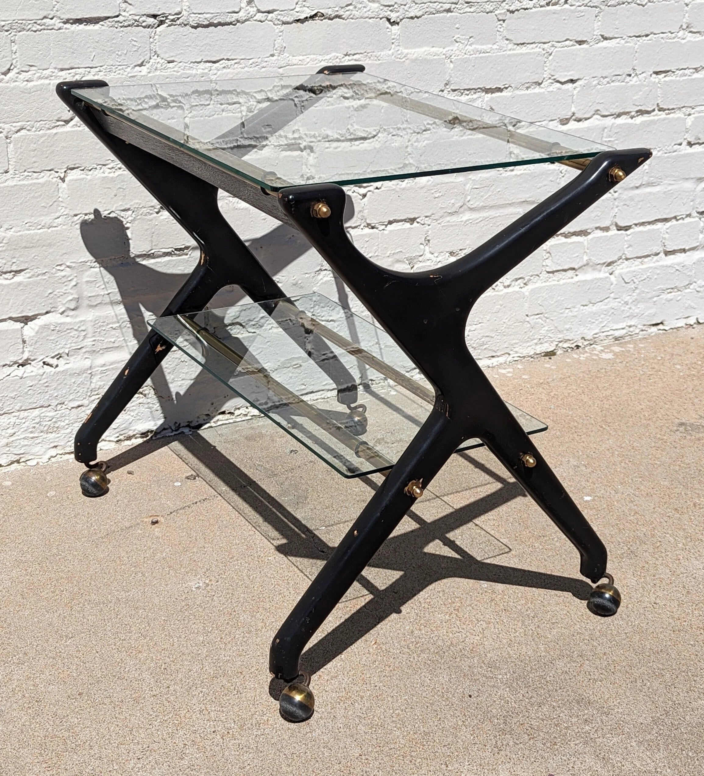 Mid Century French Modern Rolling Barcart