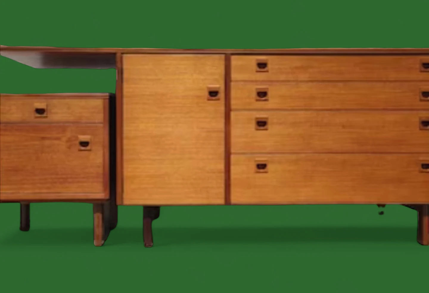 Mid Century Modern Danish Inspired Cabinet Set