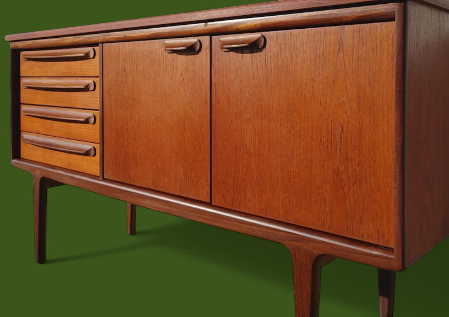 Mid Century English Modern Teak Buffet by Younger