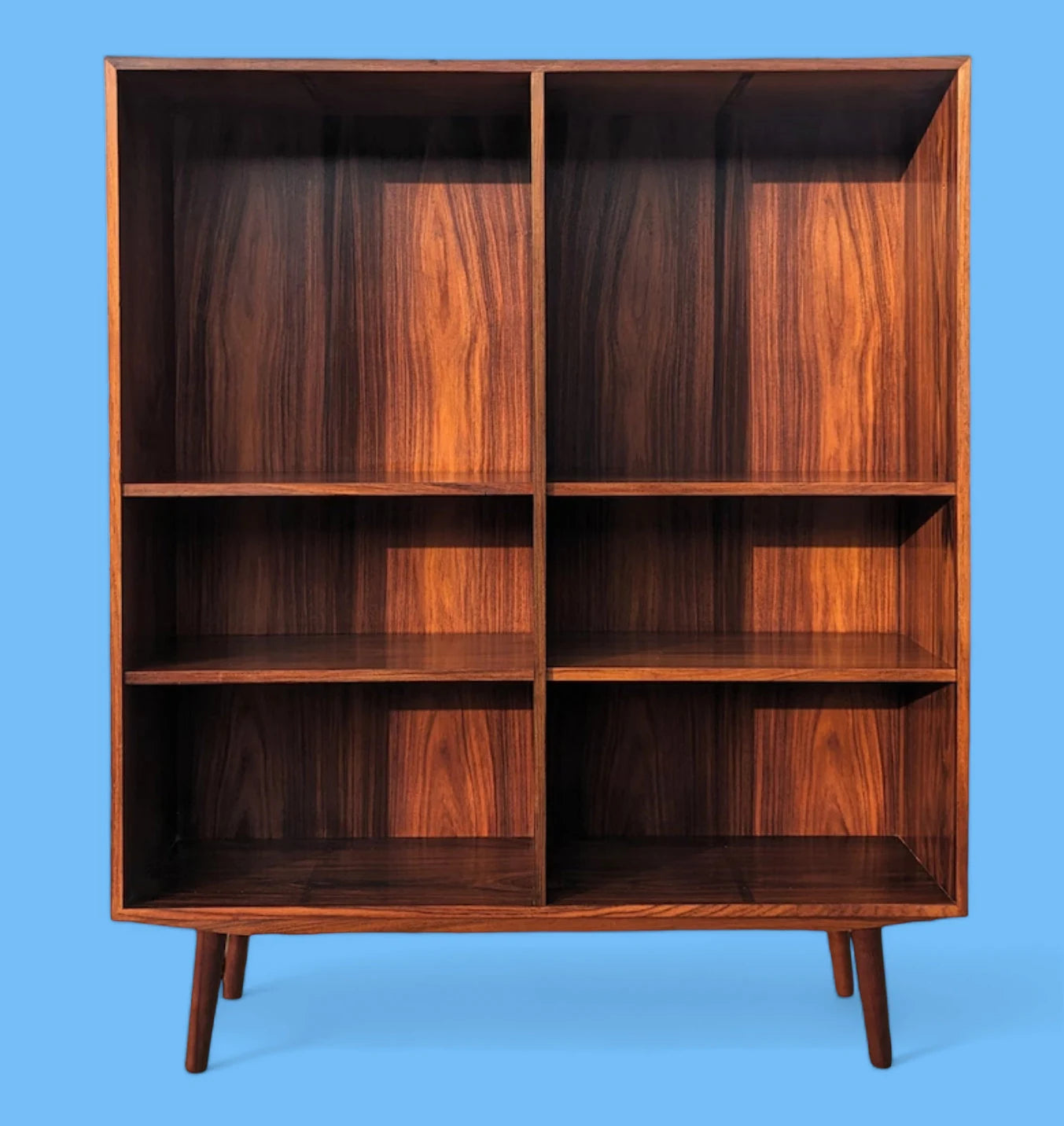 Mid Century Danish Modern Rosewood Bookcase