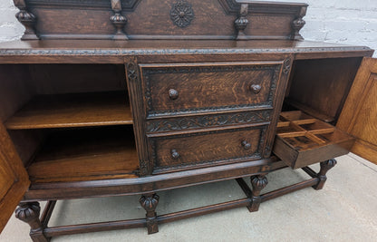 English Tudor Oak Sideboard