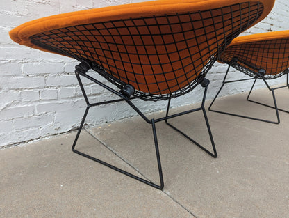 Mid Century Modern Bertoia Large Wire Diamond Chairs