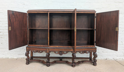 English Burlwood & Walnut Cabinet