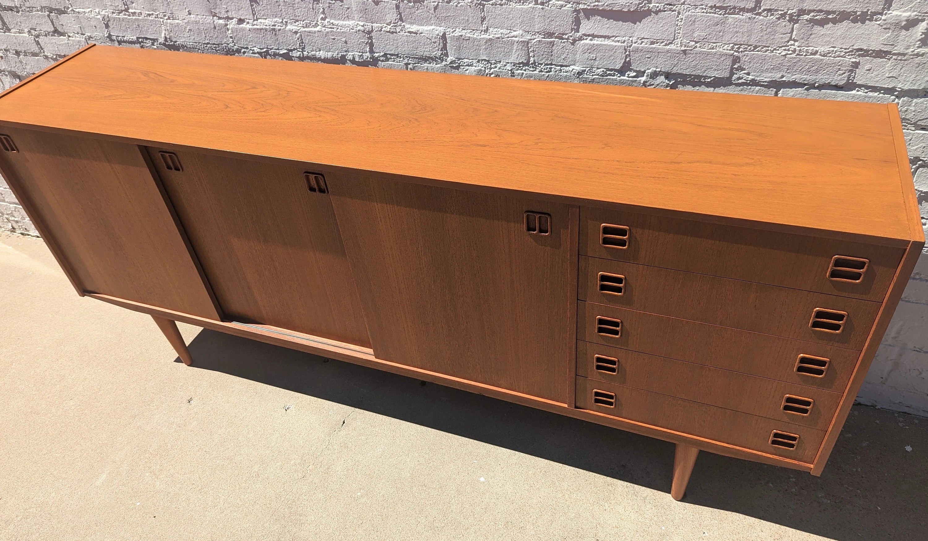Mid Century Danish Modern Teak Credenza