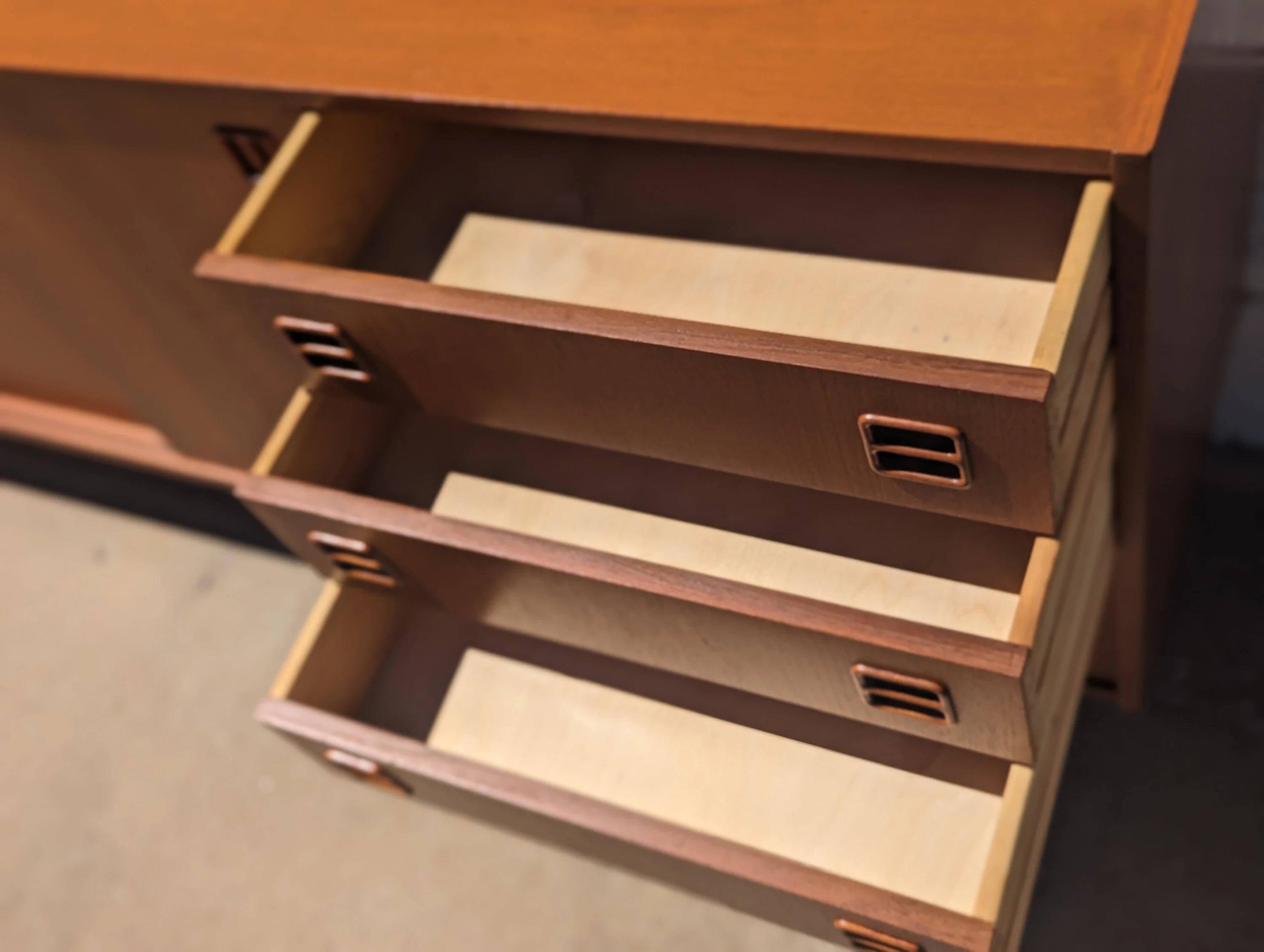 Mid Century Danish Modern Teak Credenza