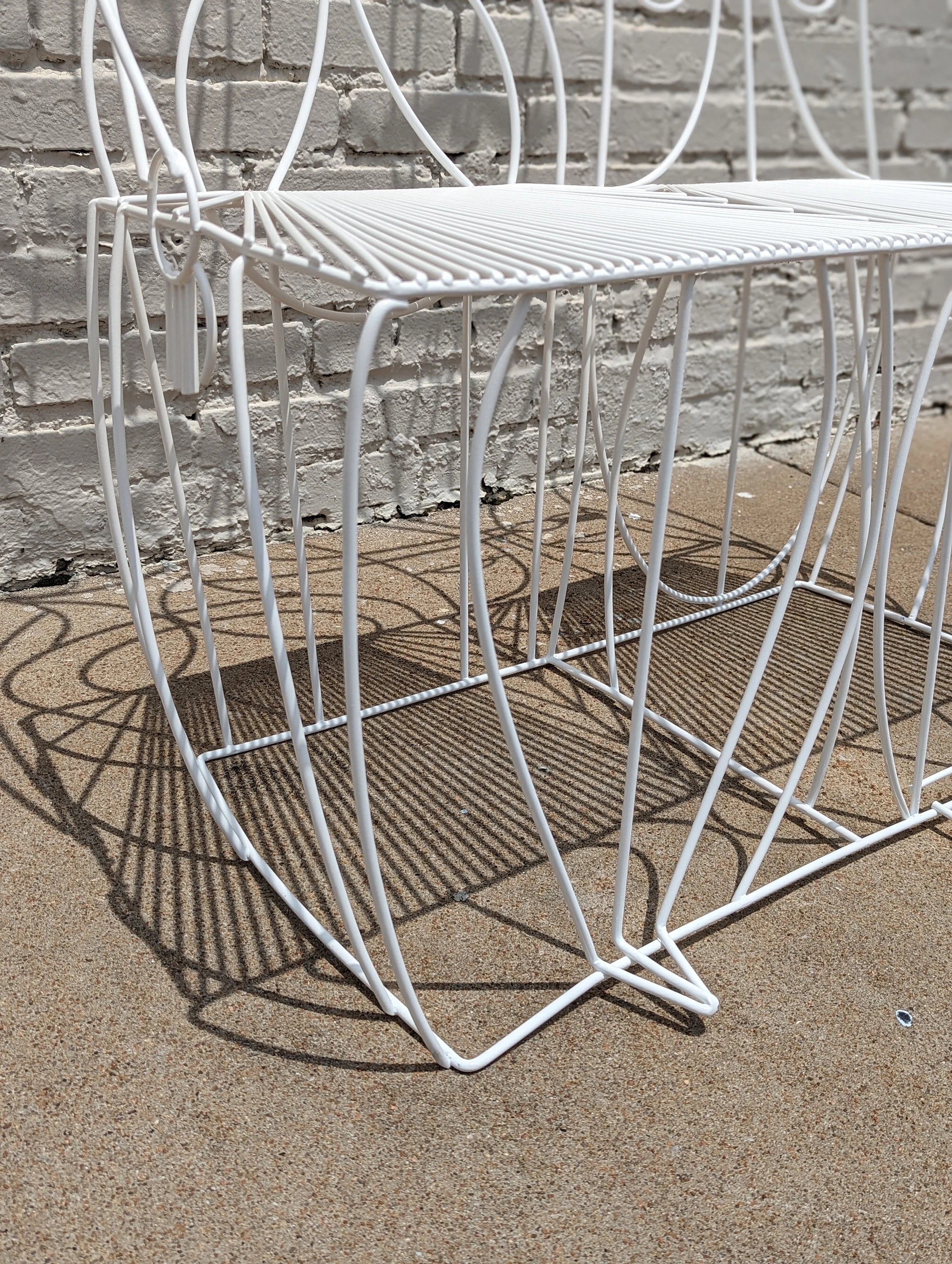 Mid Century Modern John Risley Steel Sculpture Bench