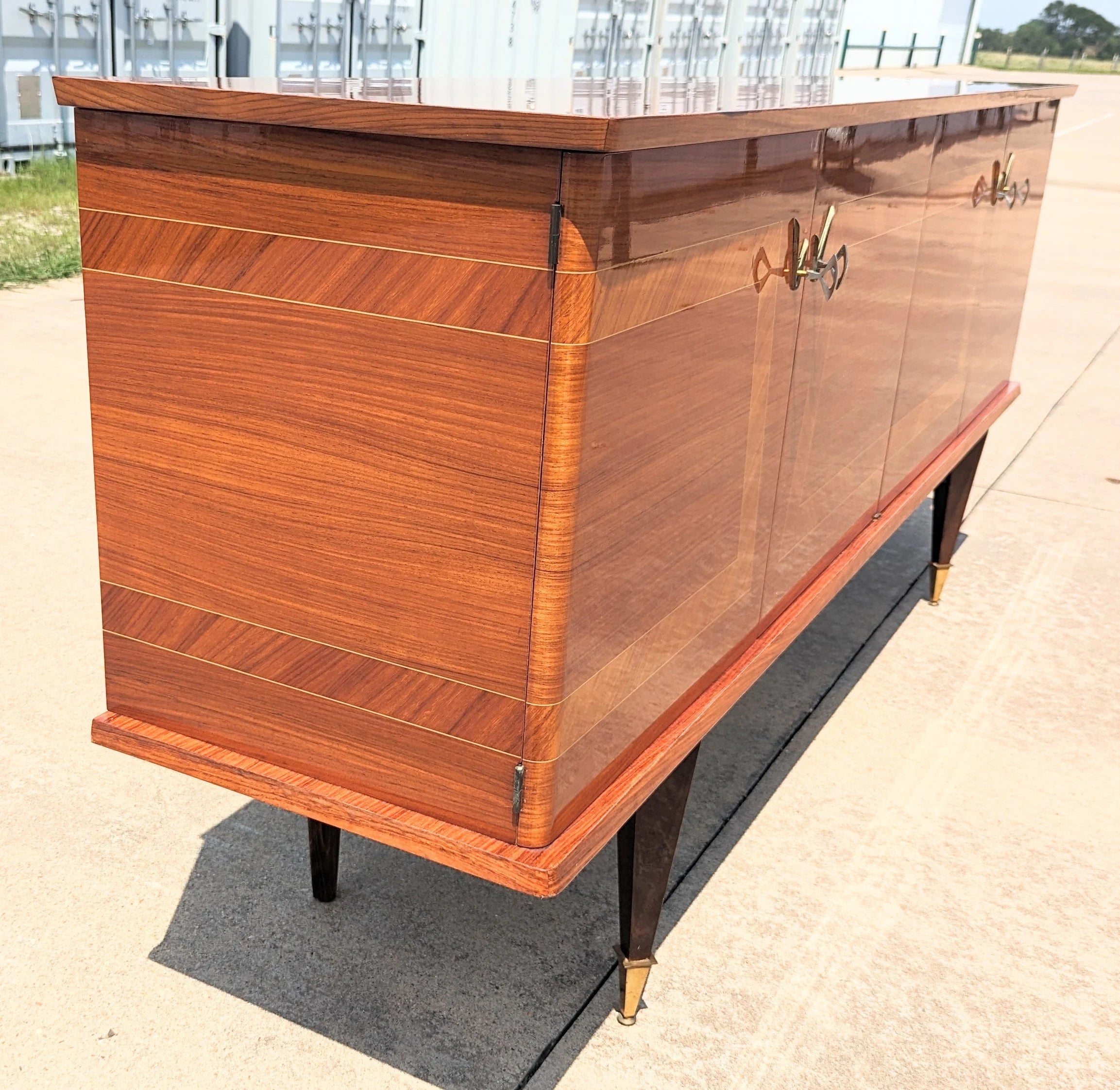 Mid Century French Modern Lacquered Sideboard