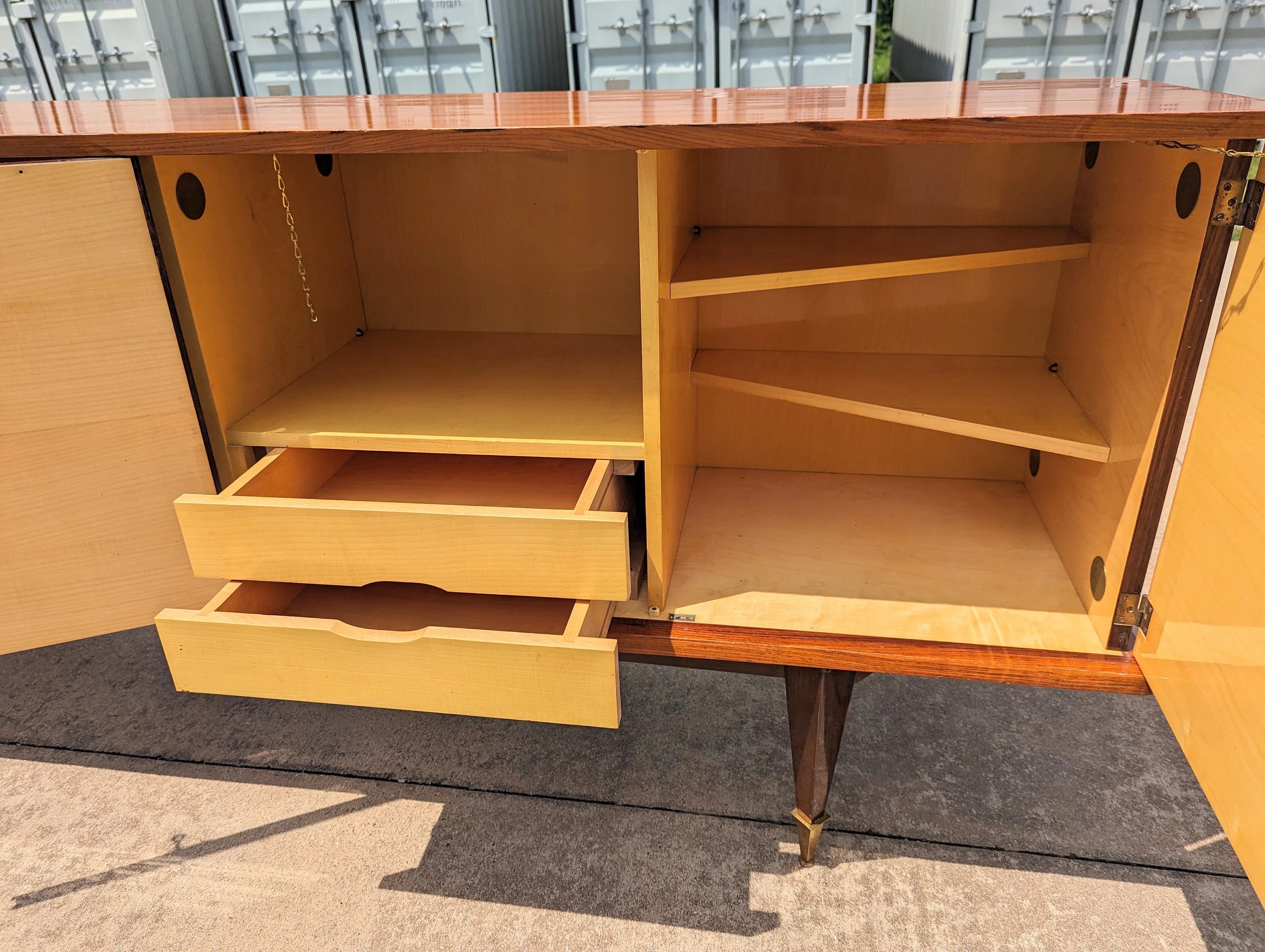 Mid Century French Modern Lacquered Sideboard