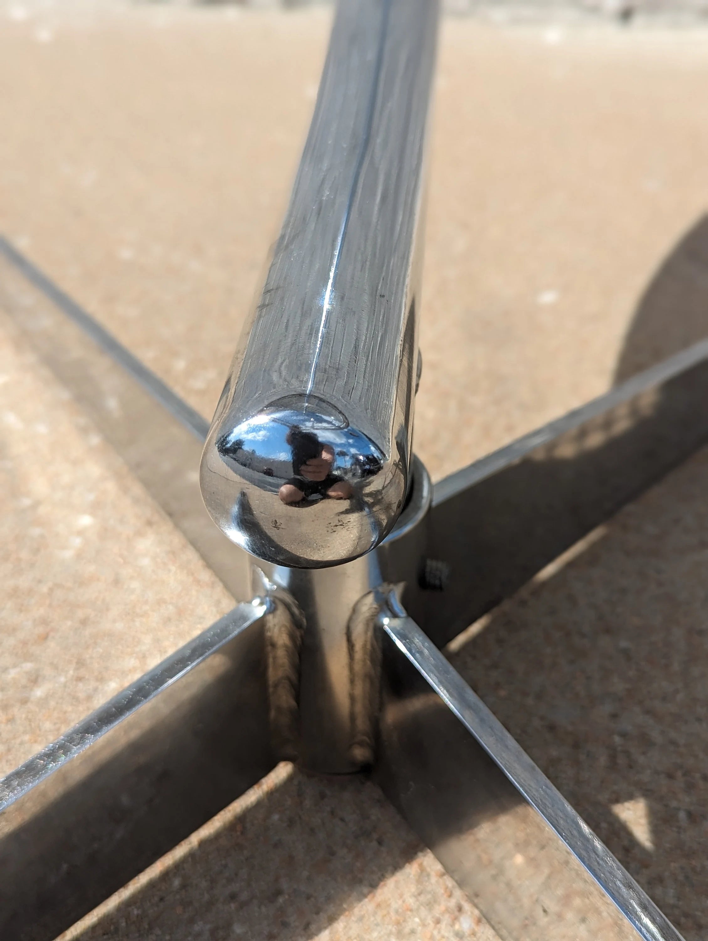 Post Modern Chrome Suspension Basket Chair