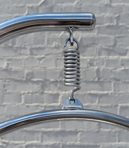Post Modern Chrome Suspension Basket Chair
