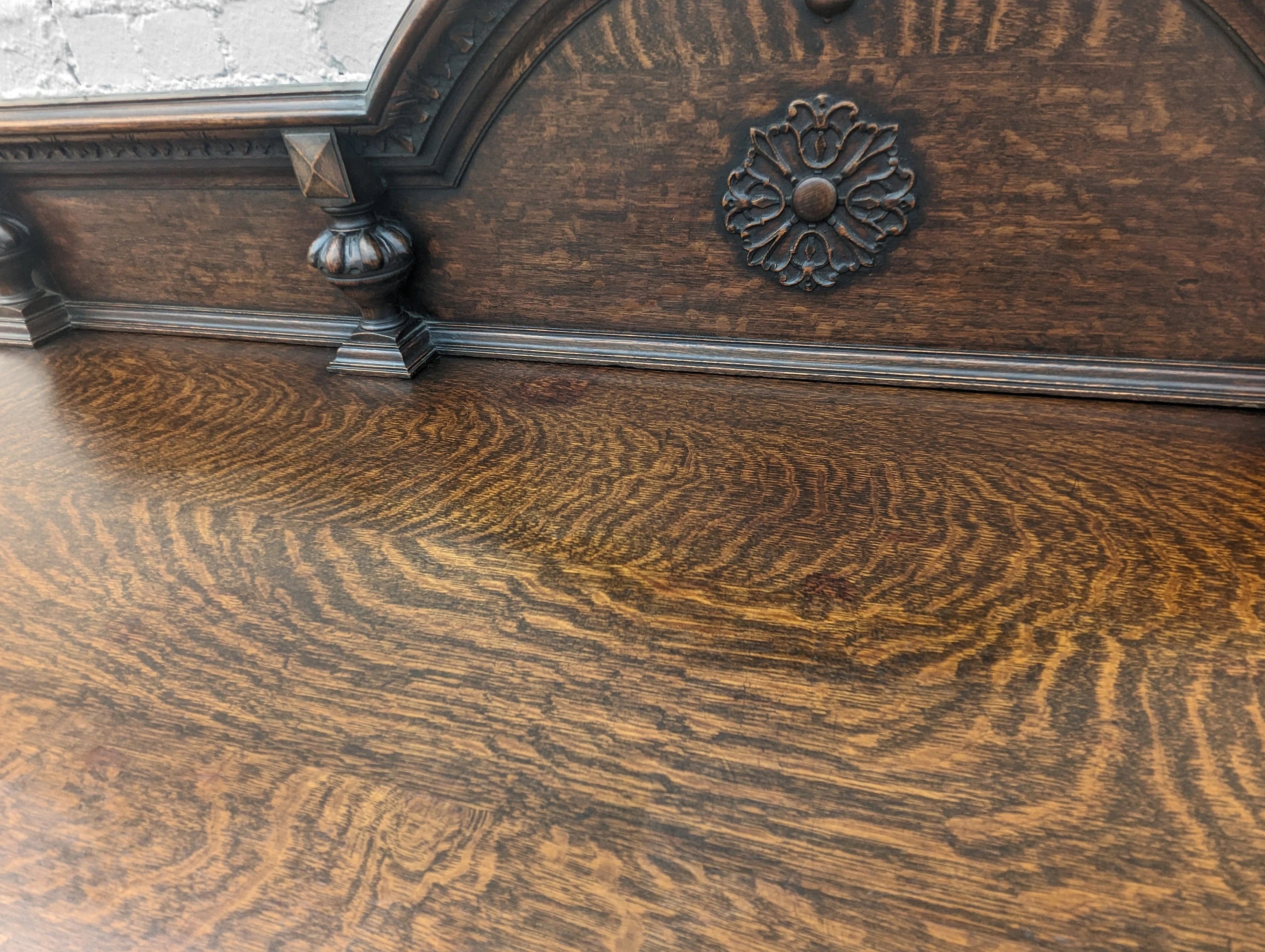 English Tudor Oak Sideboard