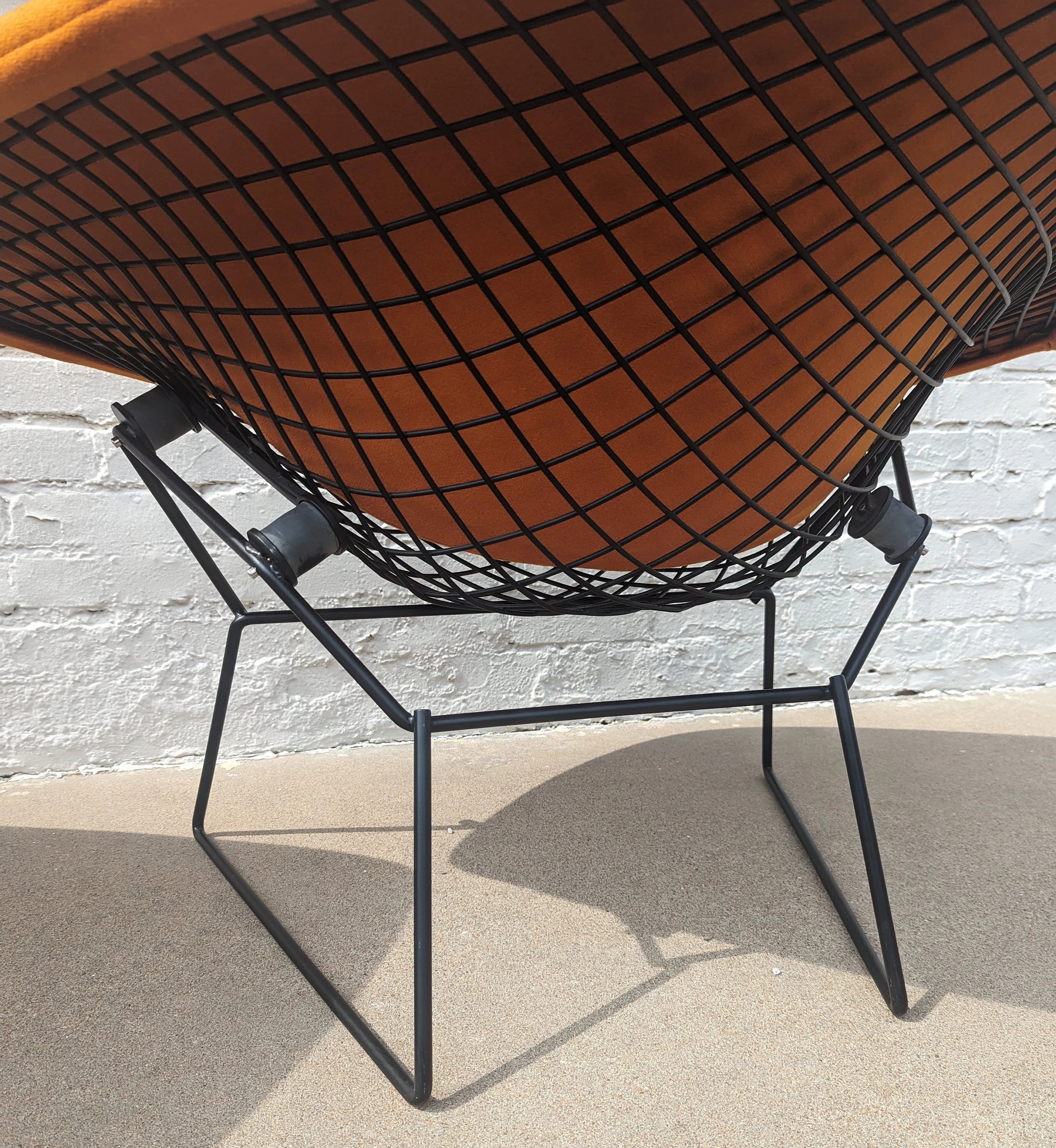 Mid Century Modern Bertoia Large Wire Diamond Chairs