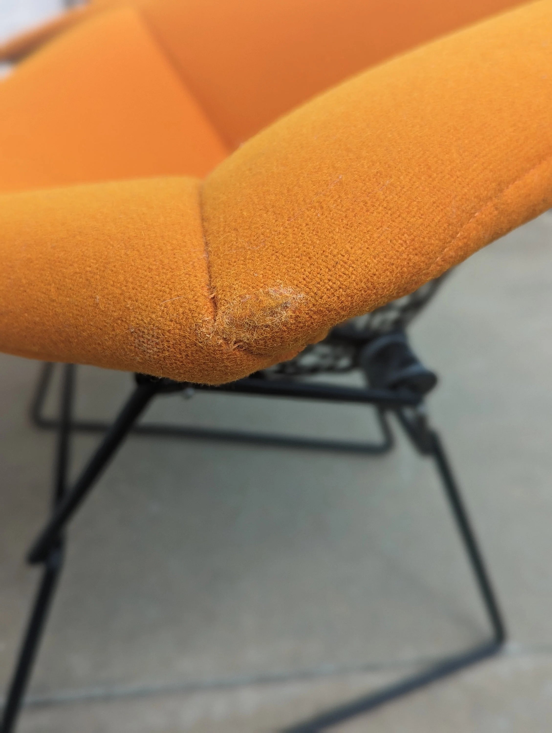 Mid Century Modern Bertoia Large Wire Diamond Chairs