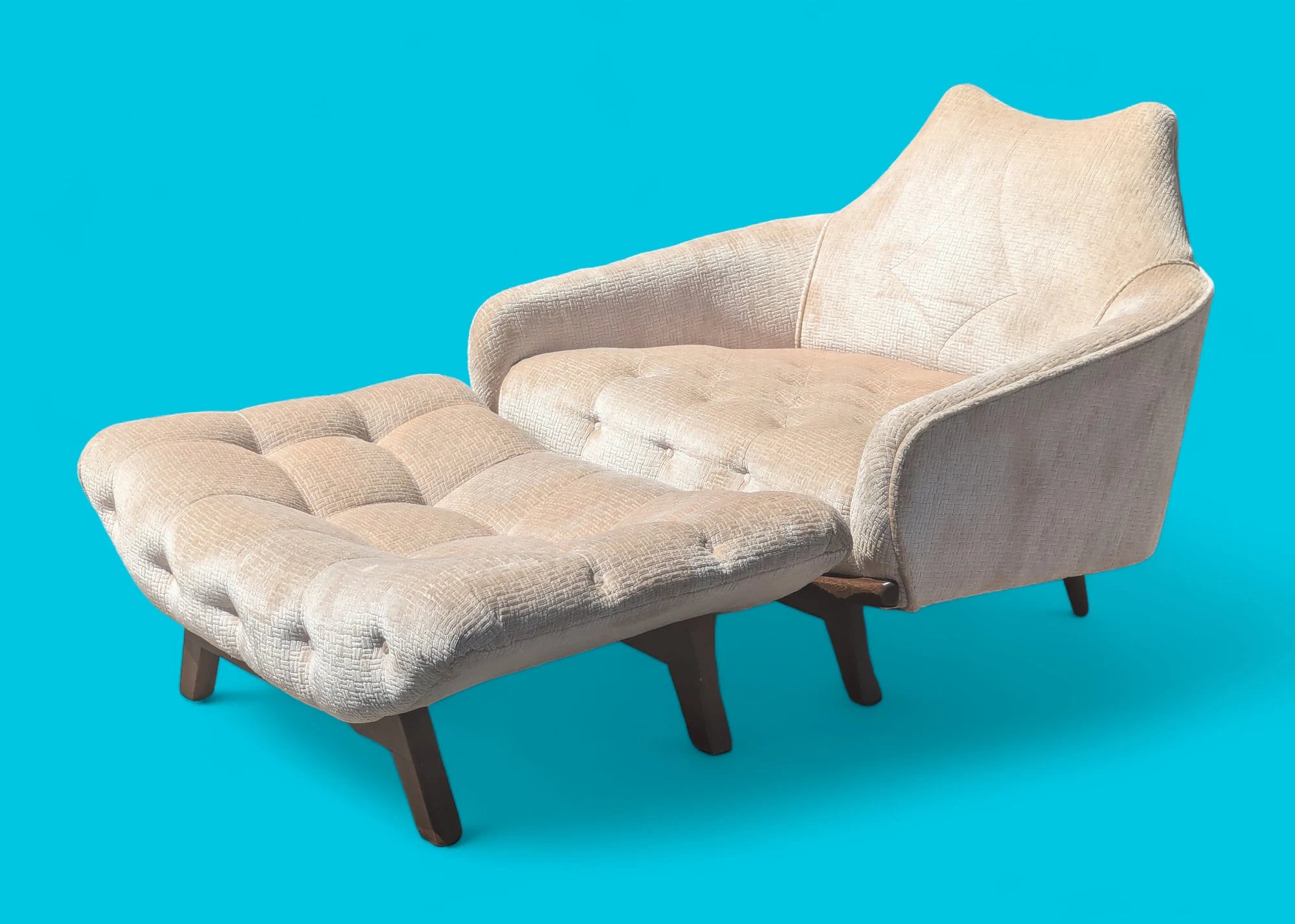 Mid Century Modern Adrian Pearsall Inspired Lounge and Ottoman