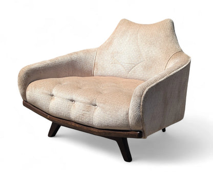 Mid Century Modern Adrian Pearsall Inspired Lounge and Ottoman