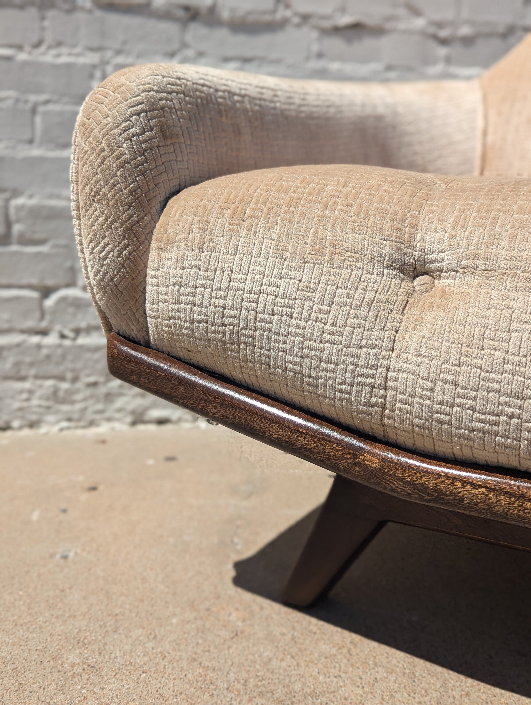 Mid Century Modern Adrian Pearsall Inspired Lounge and Ottoman