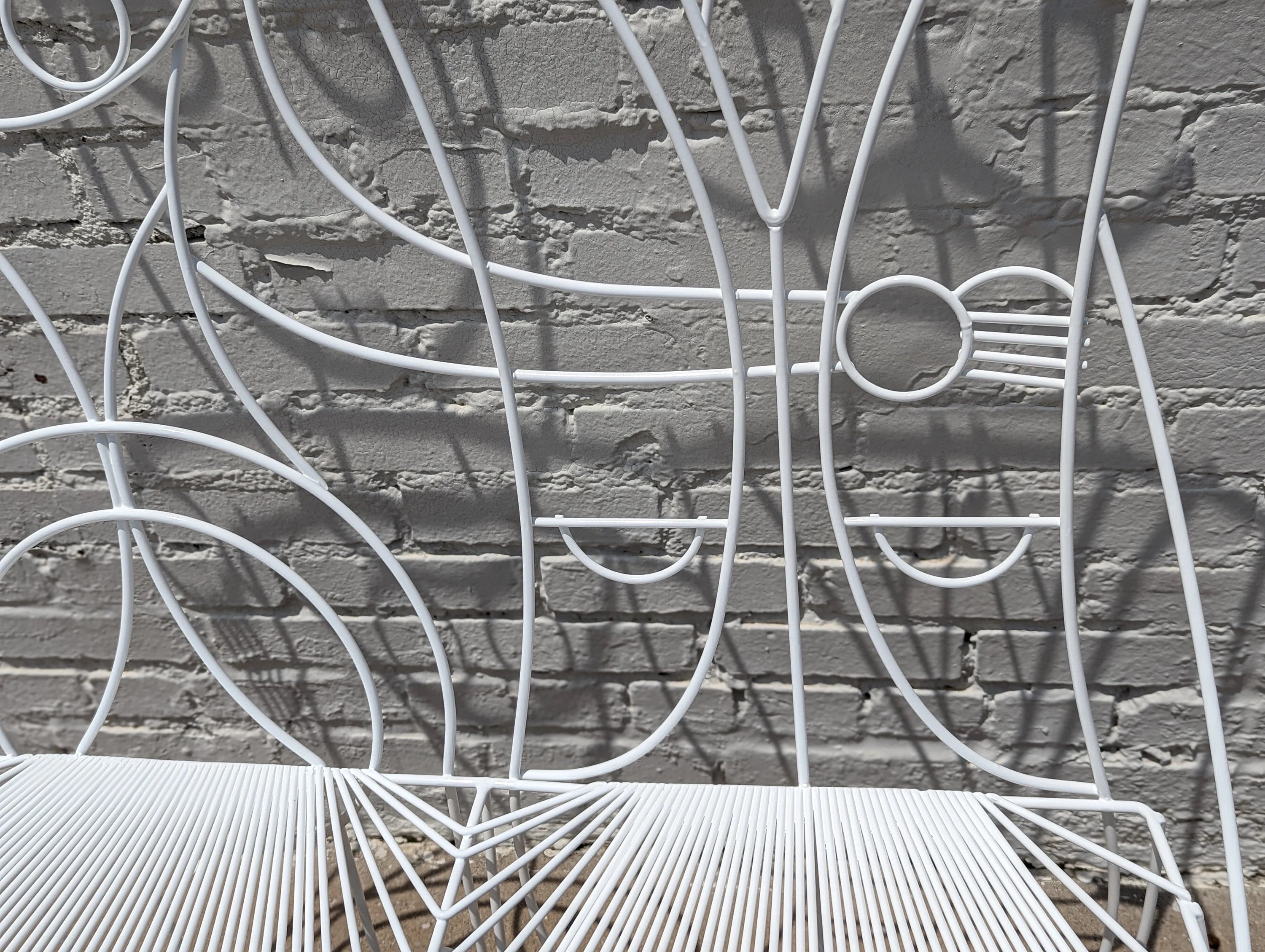 Mid Century Modern John Risley Steel Sculpture Bench