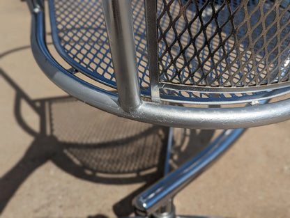 Post Modern Chrome Suspension Basket Chair