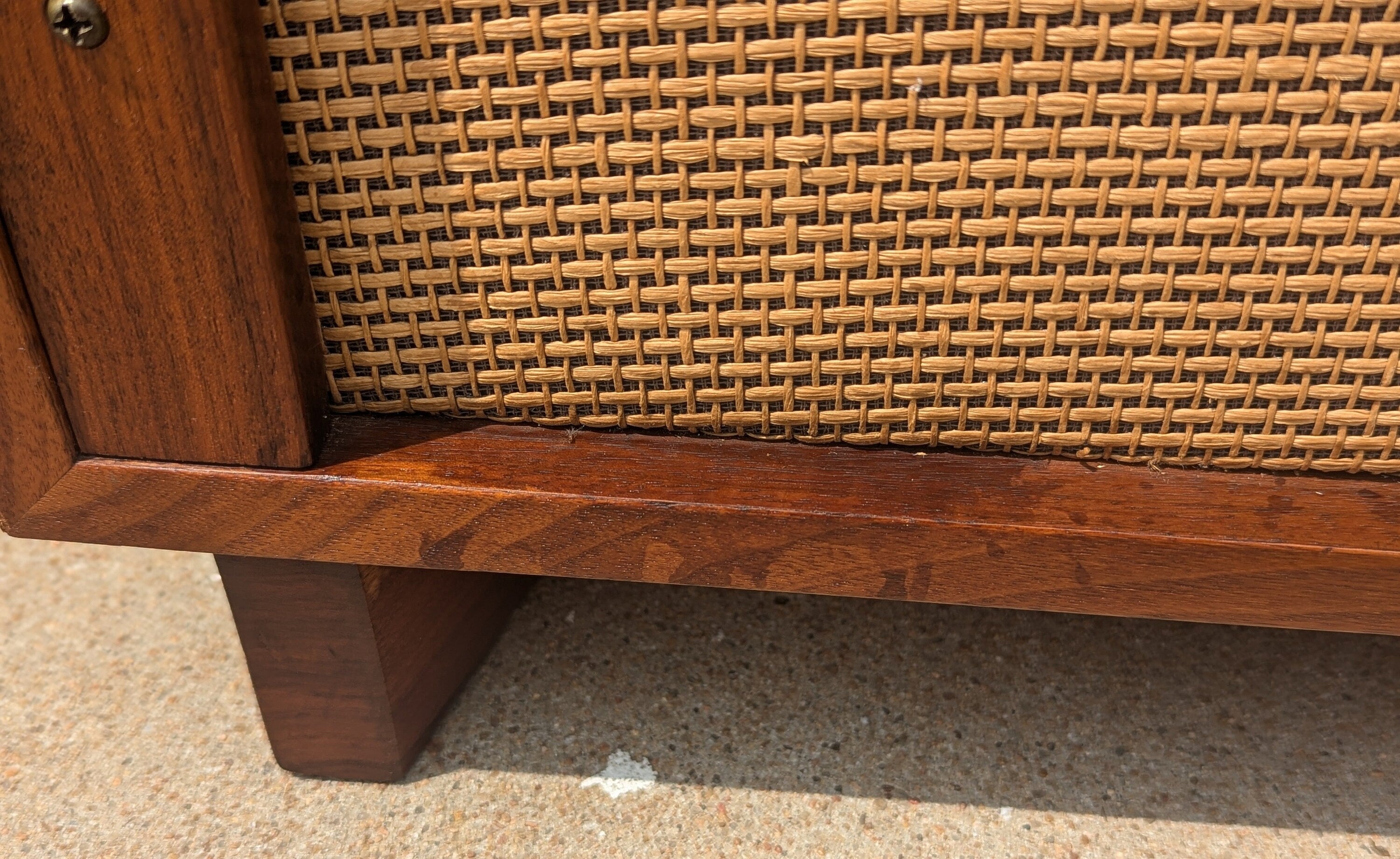 Modern Jensen Walnut Framed Cabinet Speakers