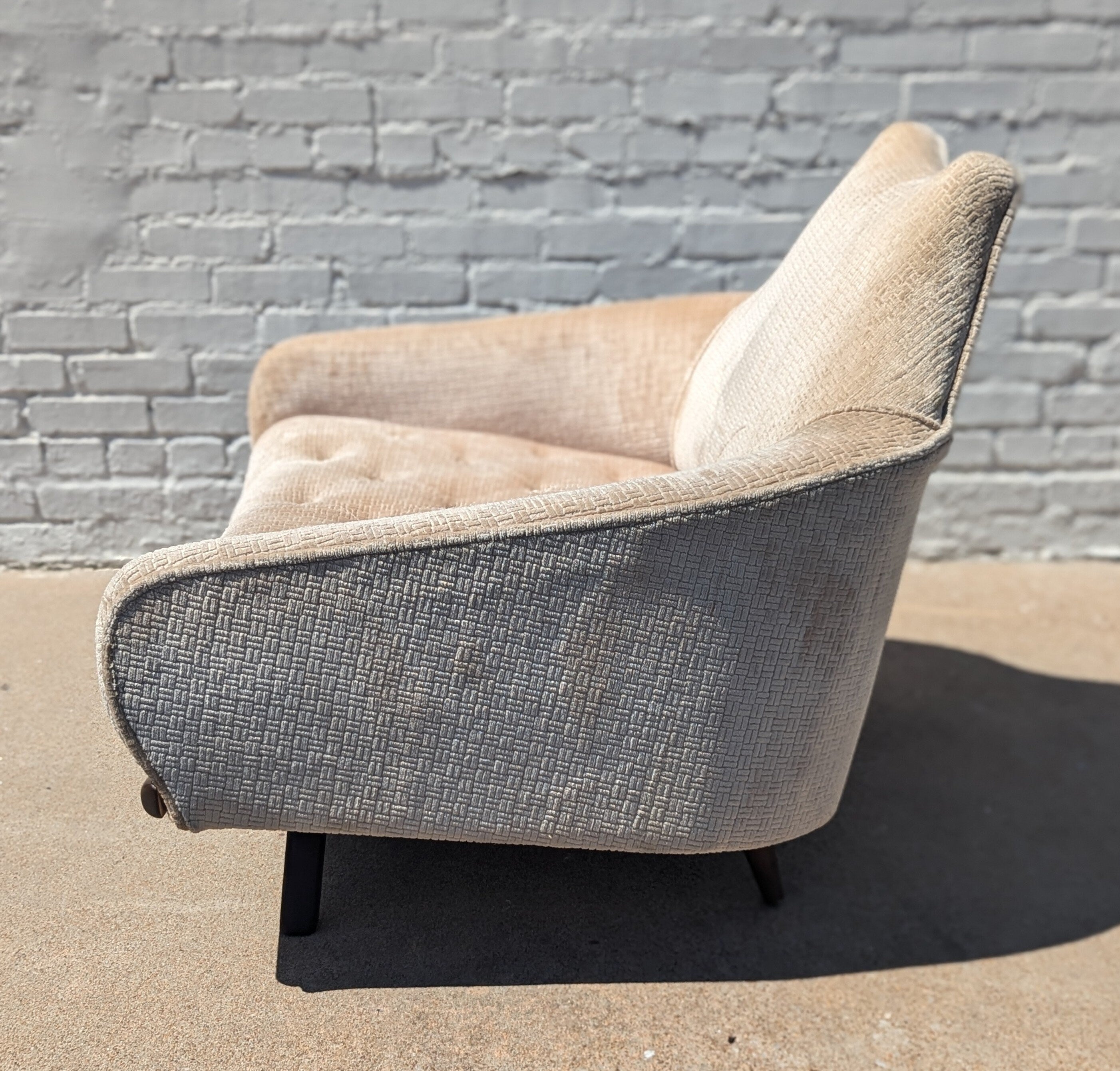 Mid Century Modern Adrian Pearsall Inspired Lounge and Ottoman