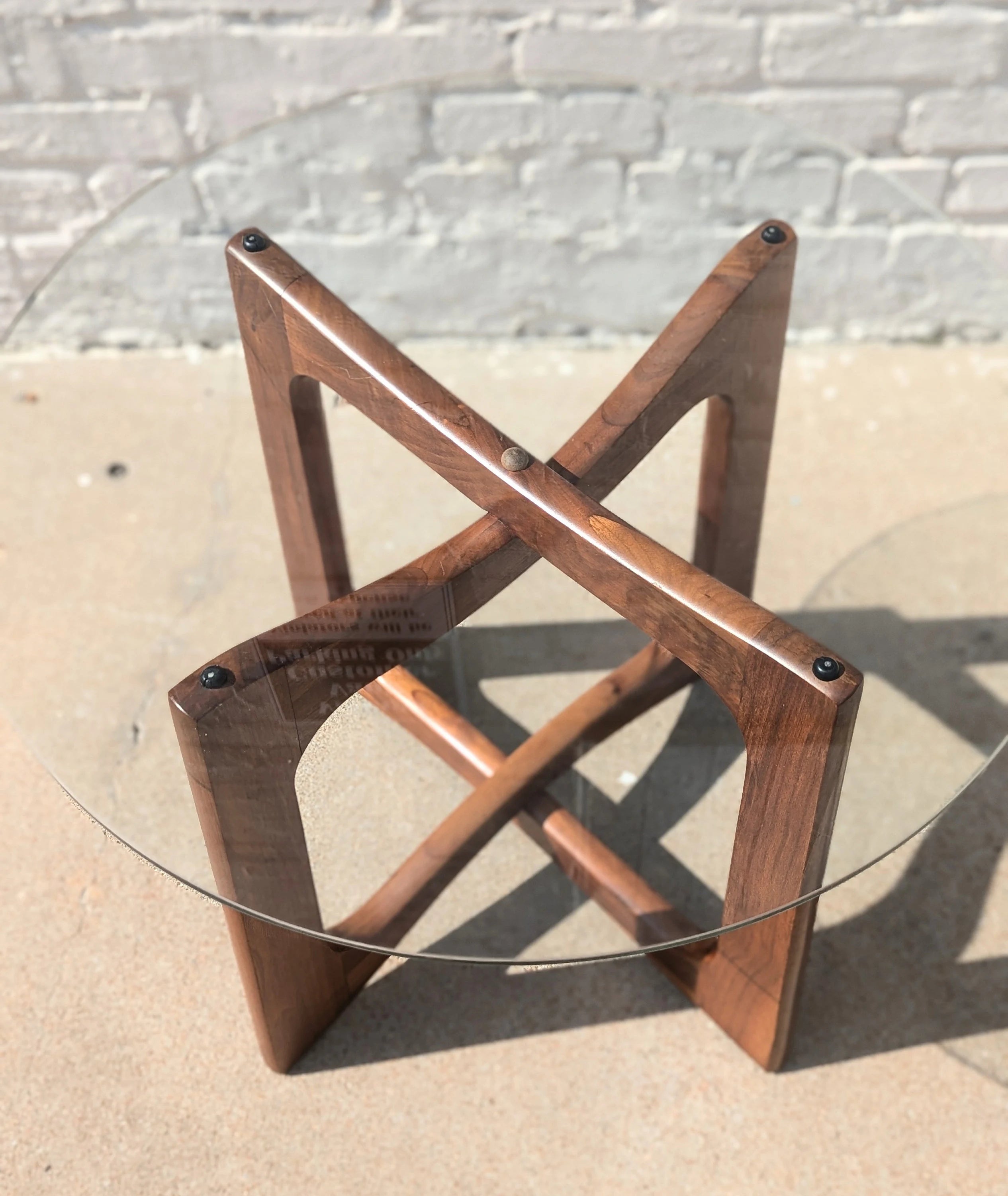 Mid Century Modern Adrian Pearsall Inspired Walnut Side Table
