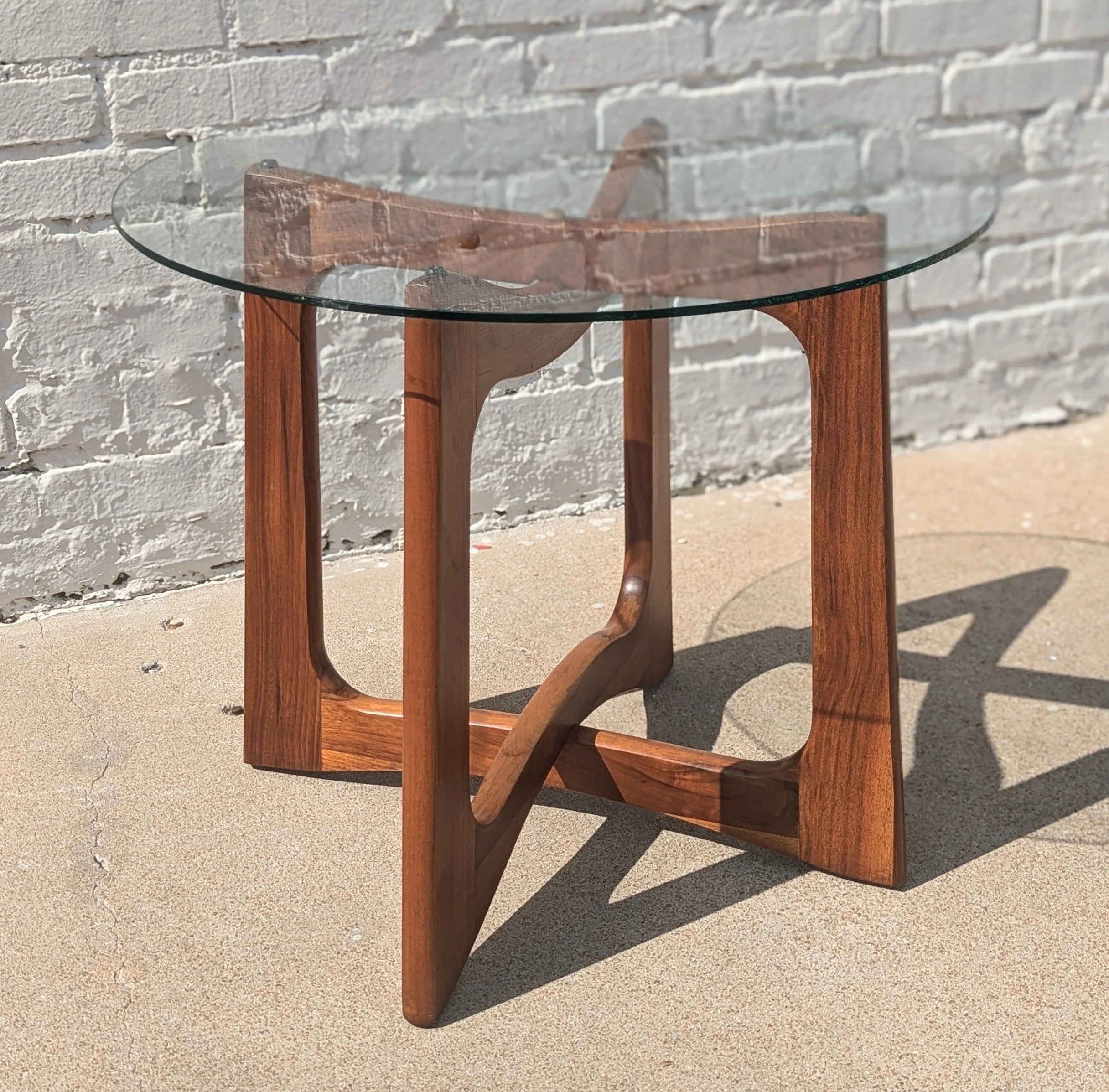 Mid Century Modern Adrian Pearsall Inspired Walnut Side Table