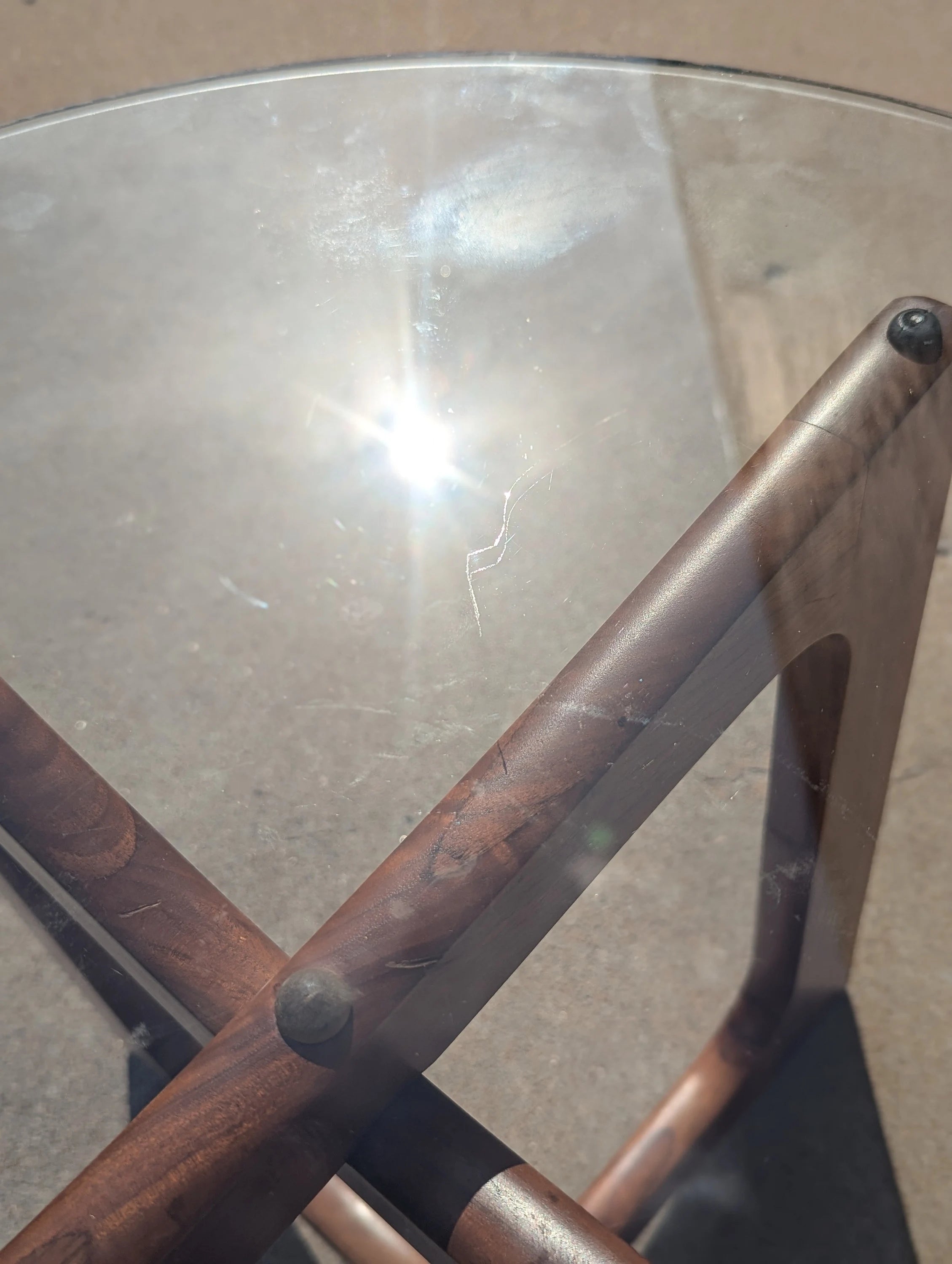Mid Century Modern Adrian Pearsall Inspired Walnut Side Table