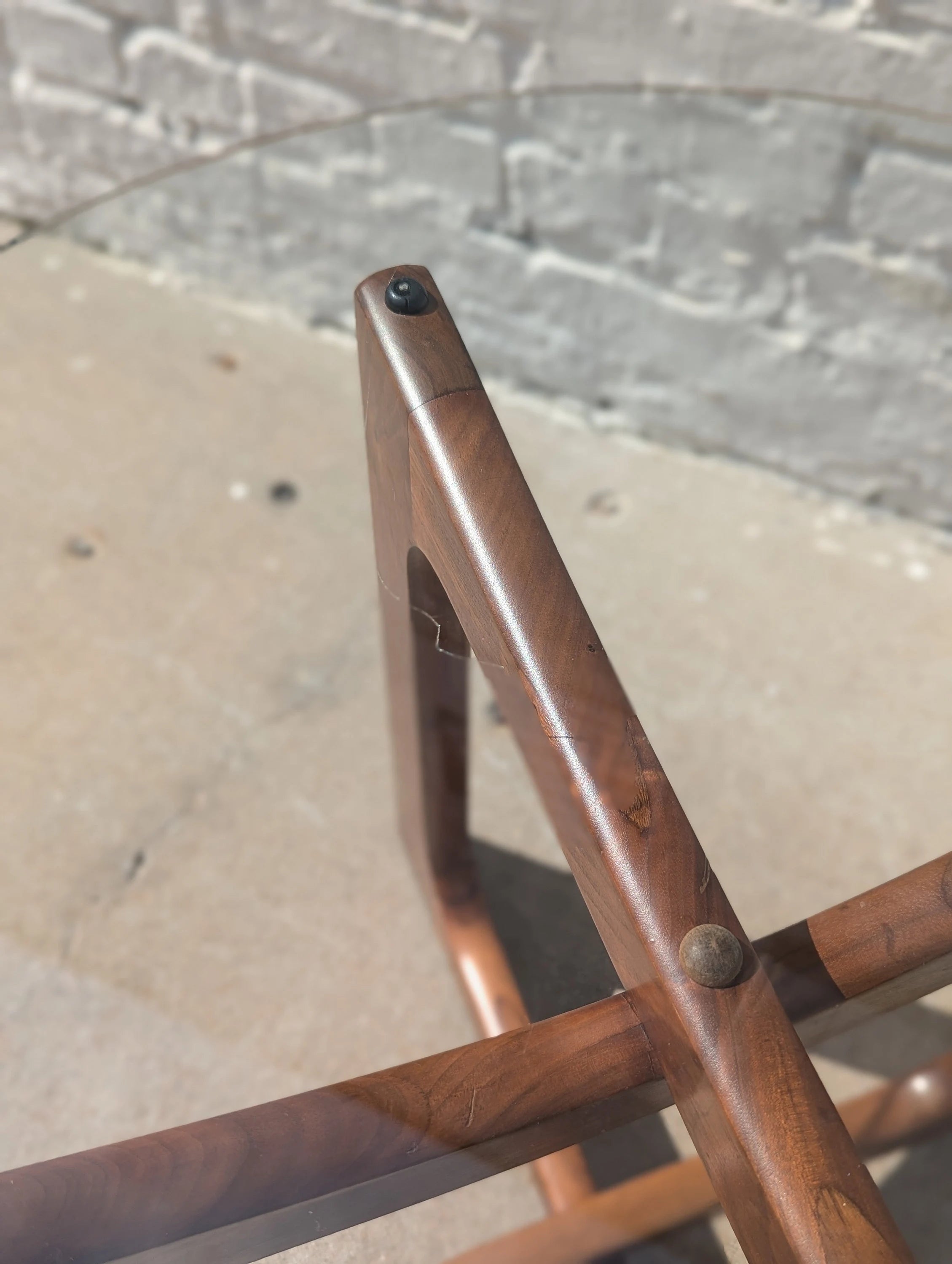 Mid Century Modern Adrian Pearsall Inspired Walnut Side Table