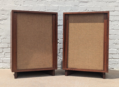 Modern Jensen Walnut Framed Cabinet Speakers