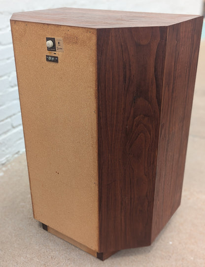 Modern Jensen Walnut Framed Cabinet Speakers
