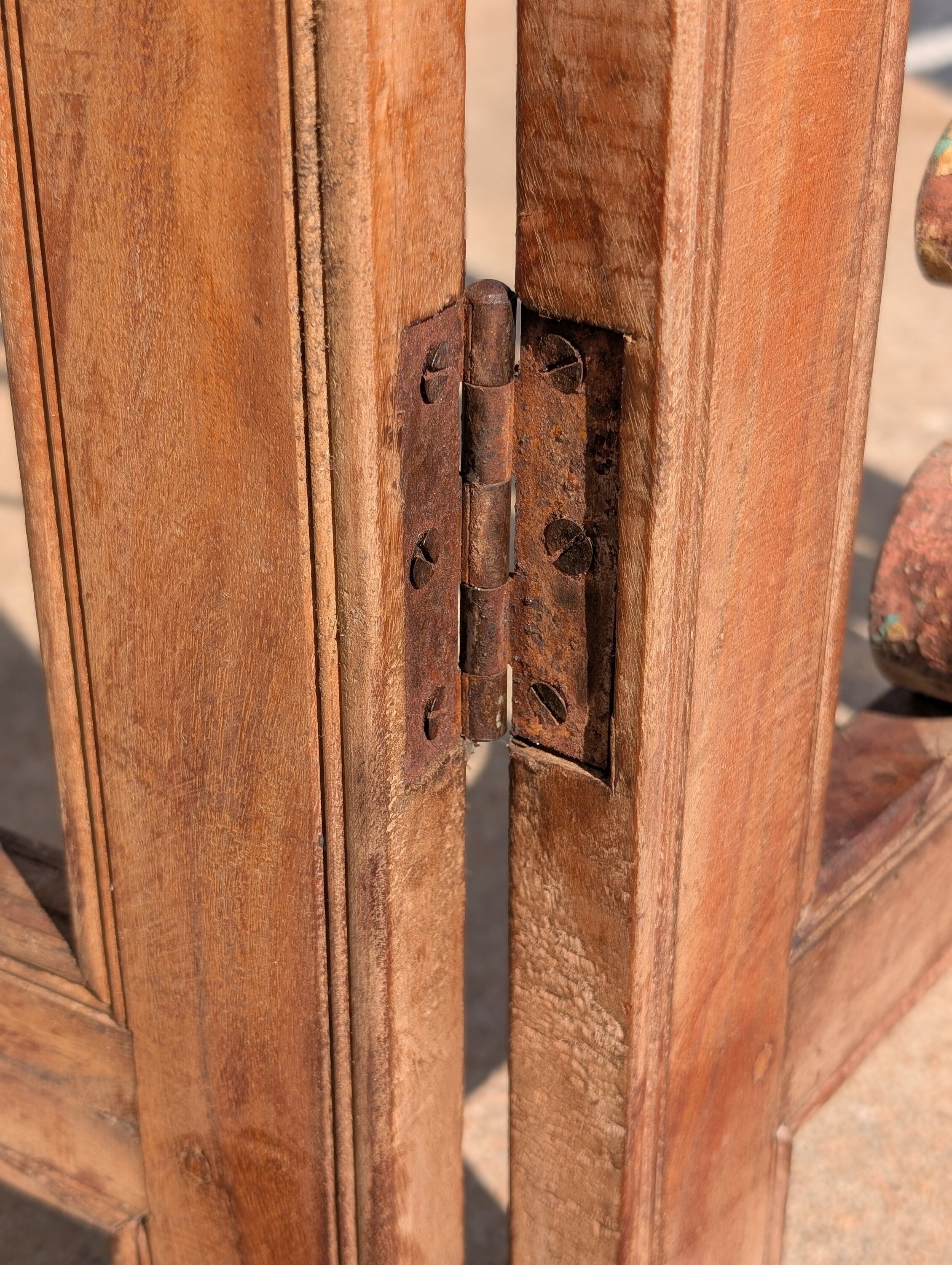 Rustic French Oak and Iron Screen Divider