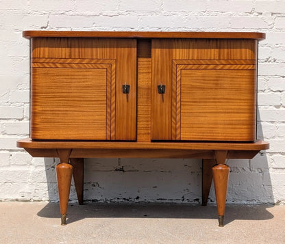 French Modern Lacquered Inlay Cabinet