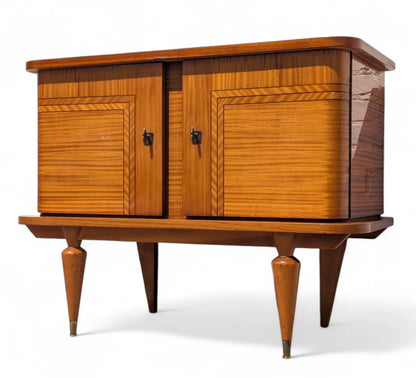 French Modern Lacquered Inlay Cabinet
